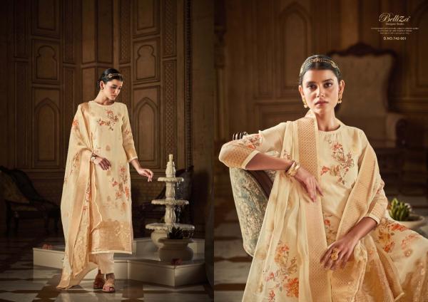 Belliza Amrut Pure Organza Jaquard Digital Print Embroidery Salwar Kameez 